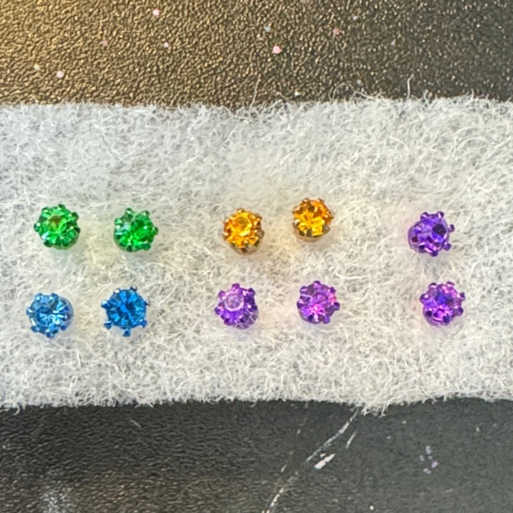 Colorful Stud Earrings Set